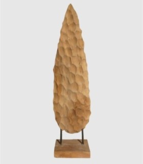 Figura de hoja de madera