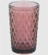 Set 6 vasos cristal rombos morado