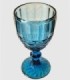 Set 6 copas cristal vintage azul