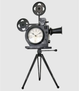 Vintage Camera Clock with Tripod