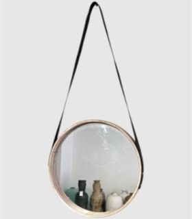 Round Mirror with Handle