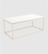 Mesa de centro rectangular Pacífico blanco marfil