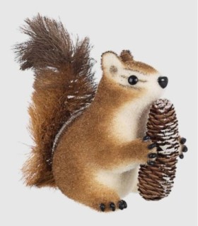 Christmas decoration squirrel with pineapple for 16cn high 20cm wide.