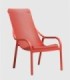 Set 2 sillones Net Lounge coral