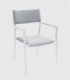 Set 4 sillones Ontario blanco gris