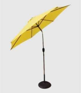 Mediterrane parasol 2,5 meter geel