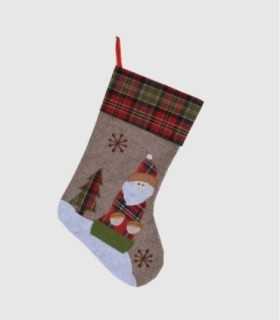 Hanging Christmas stocking Santa Claus