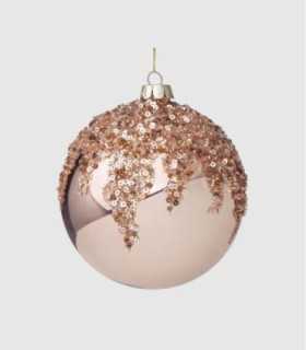 rose gold christmas ball